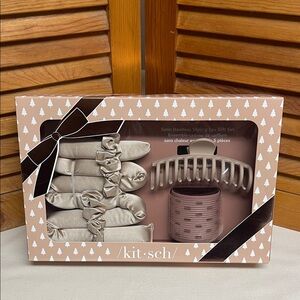 Kitsch Satin Heatless Styling Set in Champagne Blush